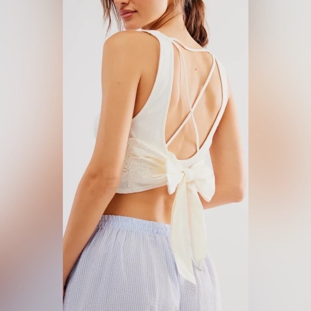 New Free People, Just a Girl Tank, Medium in White - Picture 4 of 7